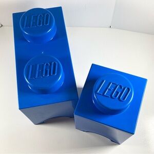 LEGO Blue Brick Storage Containers Lot of 2